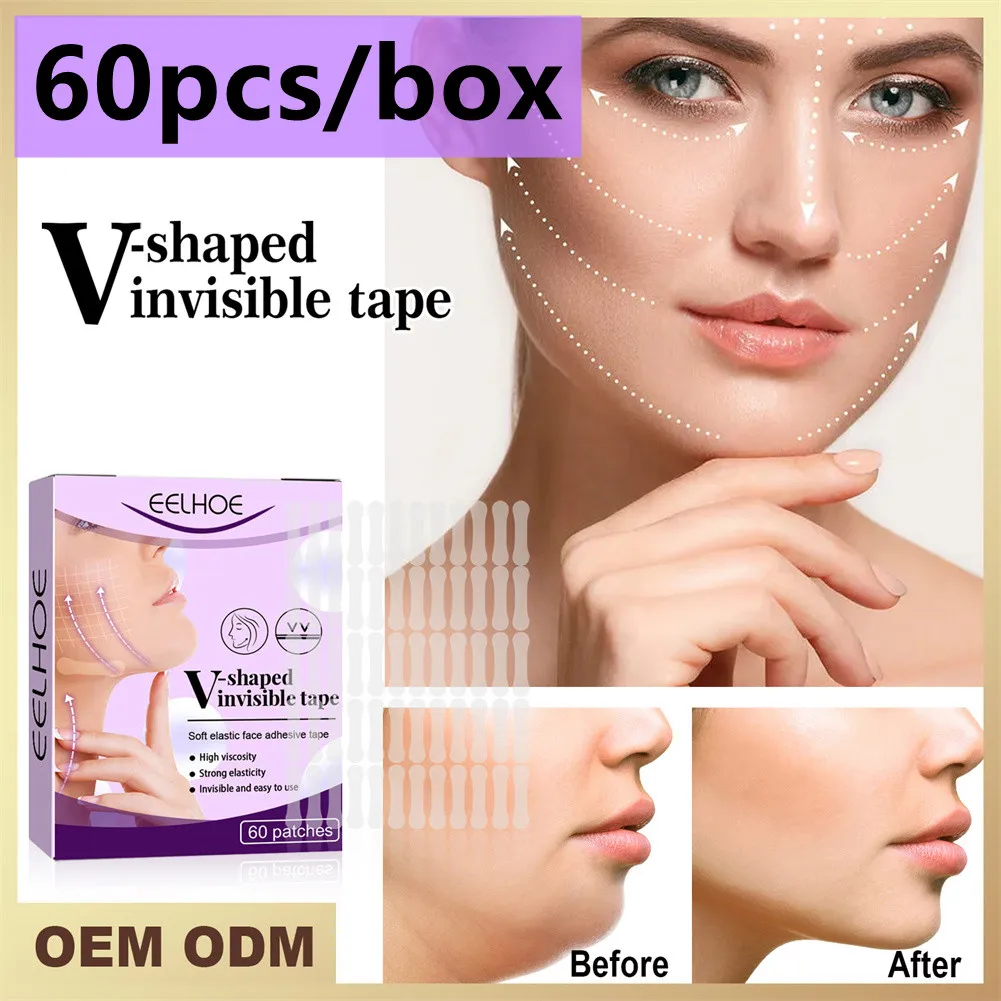60pcs Invisible Face Lift Patch Face Sticker V Face Breathable Anti