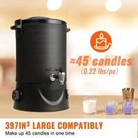 SucceBuy 6.5L 10L Wax Melter for Candle Making Large Electric Wax Melting Pot Easy Pour Spout 9-Level Temperature Control 3
