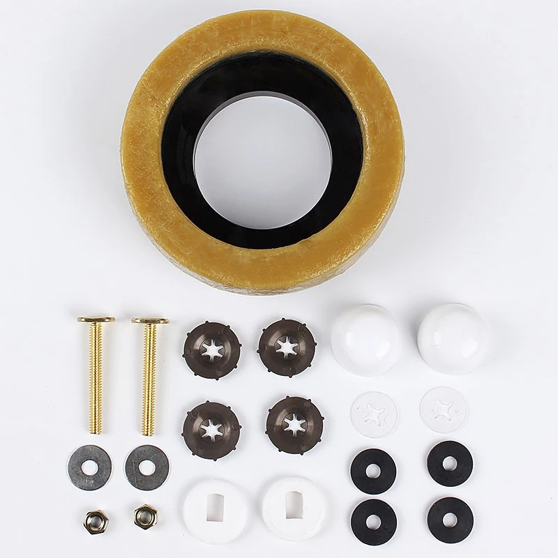 1set Toilet Wax Ring Kit Universal Installation Flange Leak-proof Odor-proof Leakage Water Closer Screw Nuts 3In/4In Waste Lines