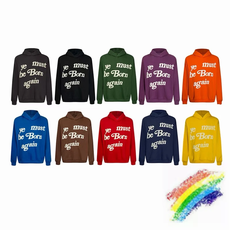 

3D Foam Logo Ye Must Be Born Again CPFM.XYZ Hoodie Men Women Pullover Heavy Fabric Kanye West Hooded