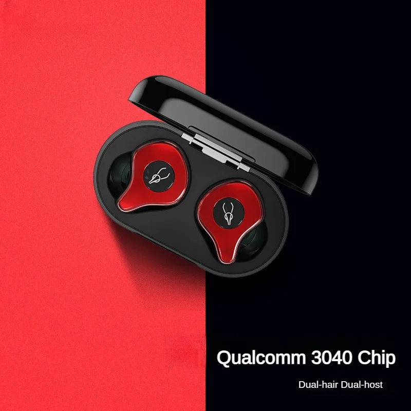 

3040 Chip Bluetooth Headset TWS Binaural Stereo True Wireless In-ear Bluetooth Headset Listening To Song Sports Climbing