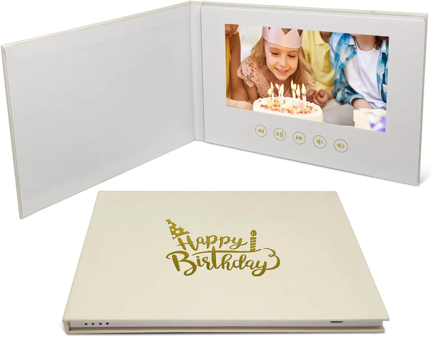 

Video Brochure Card Birthday Greeting Card 7" DIY Video Brochure 8G Memory Create Digital Greeting Card Gift