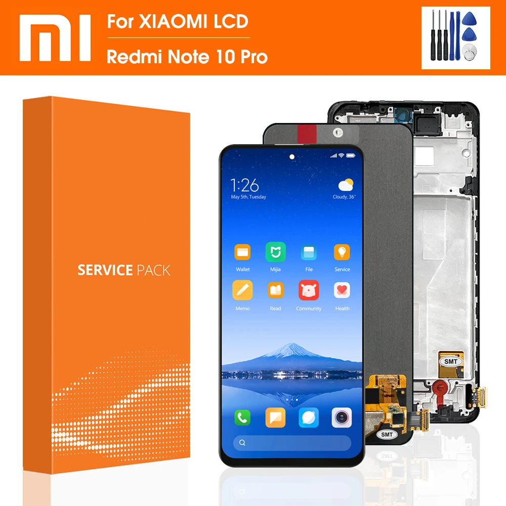 

6.67 " Original For Xiaomi Redmi Note 10 Pro 4G LCD Display Screen Touch Digitizer Assembly For Redmi Note 10 Pro Max Display