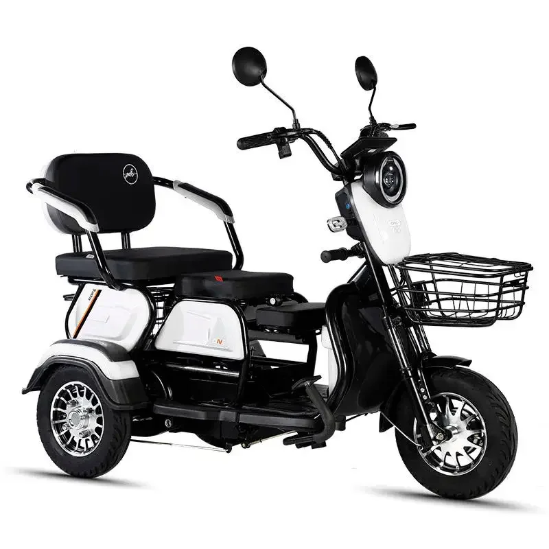 New Electric Tricycle Adult 3 Wheel Motorcycle Mobility Scooter With armrests with basket Electric Tricycle Electric Scooter 3
