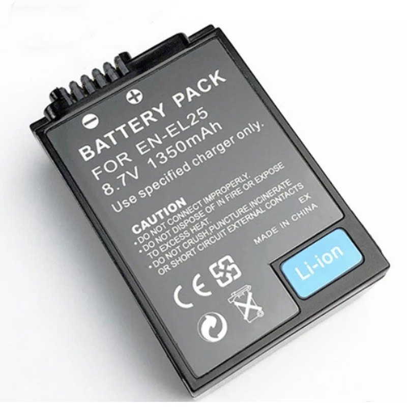 Batteria EN-EL25 USB-C Per Nikon Z50/Z30/Z FC - 2 Pezzi 2100mAh Con Caricabatterie Tipo C - Foto 1