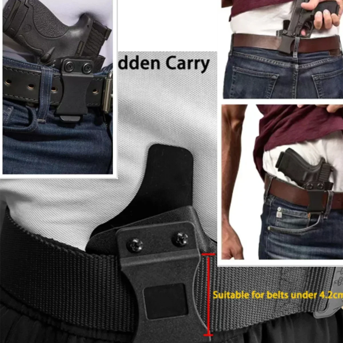 Kydex Inside Waistband Concealed Carry Holster for Glock and CZ Pistols