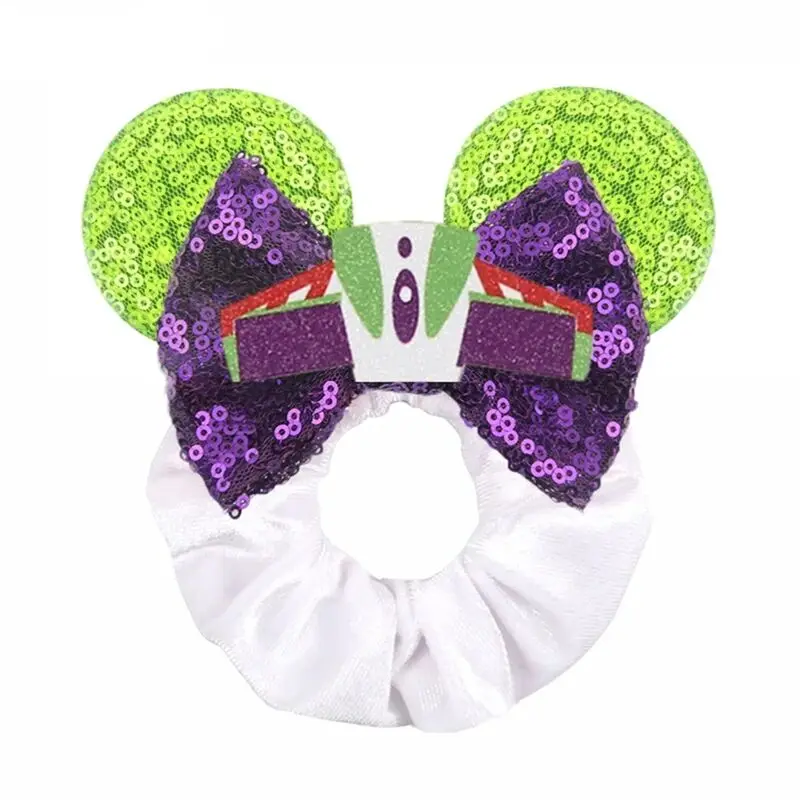 1 Stück Haargummis mit Mausohren, Samt-Haarbänder für Mädchen, Pailletten-Schleifen, Stirnband für Frauen, Kinder, Party, DIY, Haaraccessoires – Detail 13