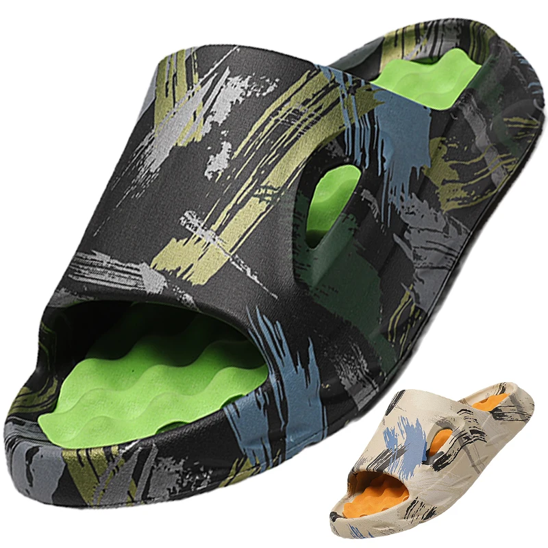 

36-45# New EVA Unisex Vacation Beach Sandals Travel Leisure Couples Outdoor Beach Slippers Indoor Home Bathroom Slippers