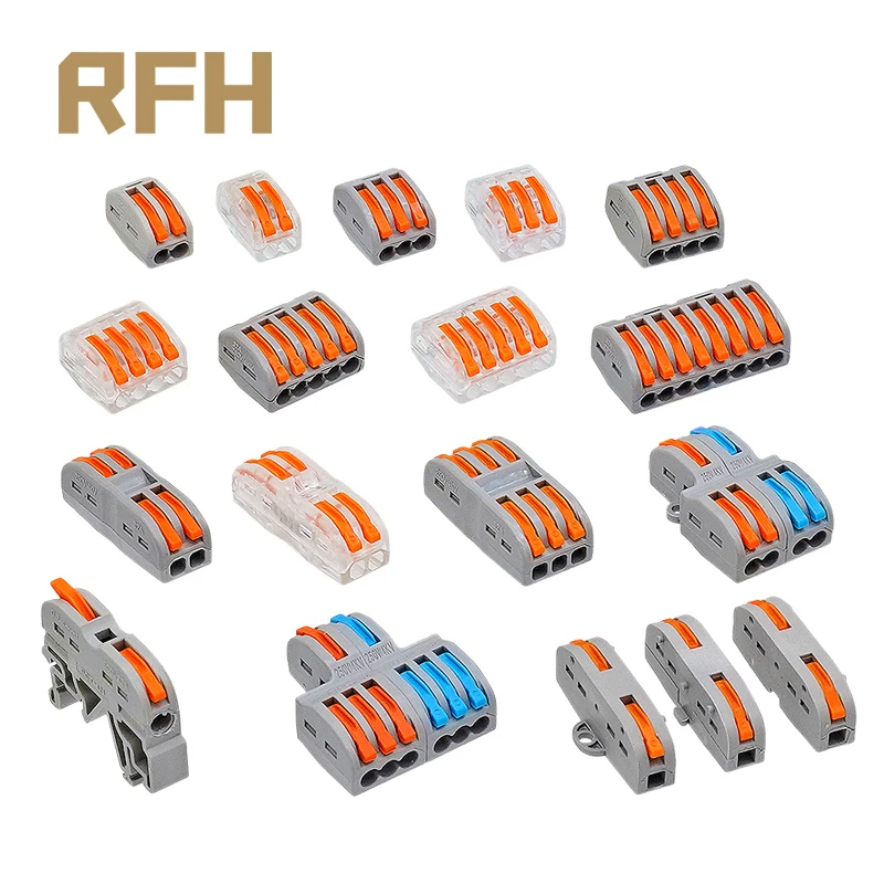 

Fast Connecting Wire Connector Universal Compact Conductor Spring Splicing Cable Push-in Terminal Block