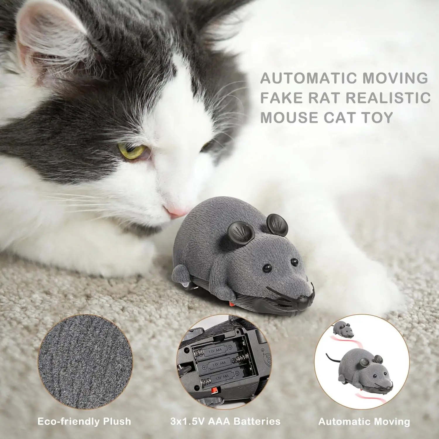 Pet Cat Toy Mechanical Motion Rat Wireless Remote Electronic Rat Kitten Novelty Funny Pet Supplies Pets Gift Cat Toys Puppy cat toy pet toy