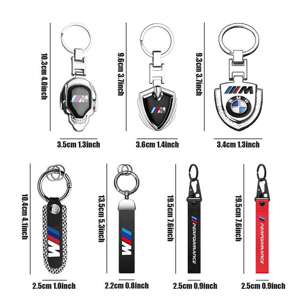 금속 가죽 자동차 M 배지 키체인 키링 키홀더, BMW E90 E92 E93 F20 F21 F30 F31 F32 F33 F34 F15 F10 F01 F11 F02 G30