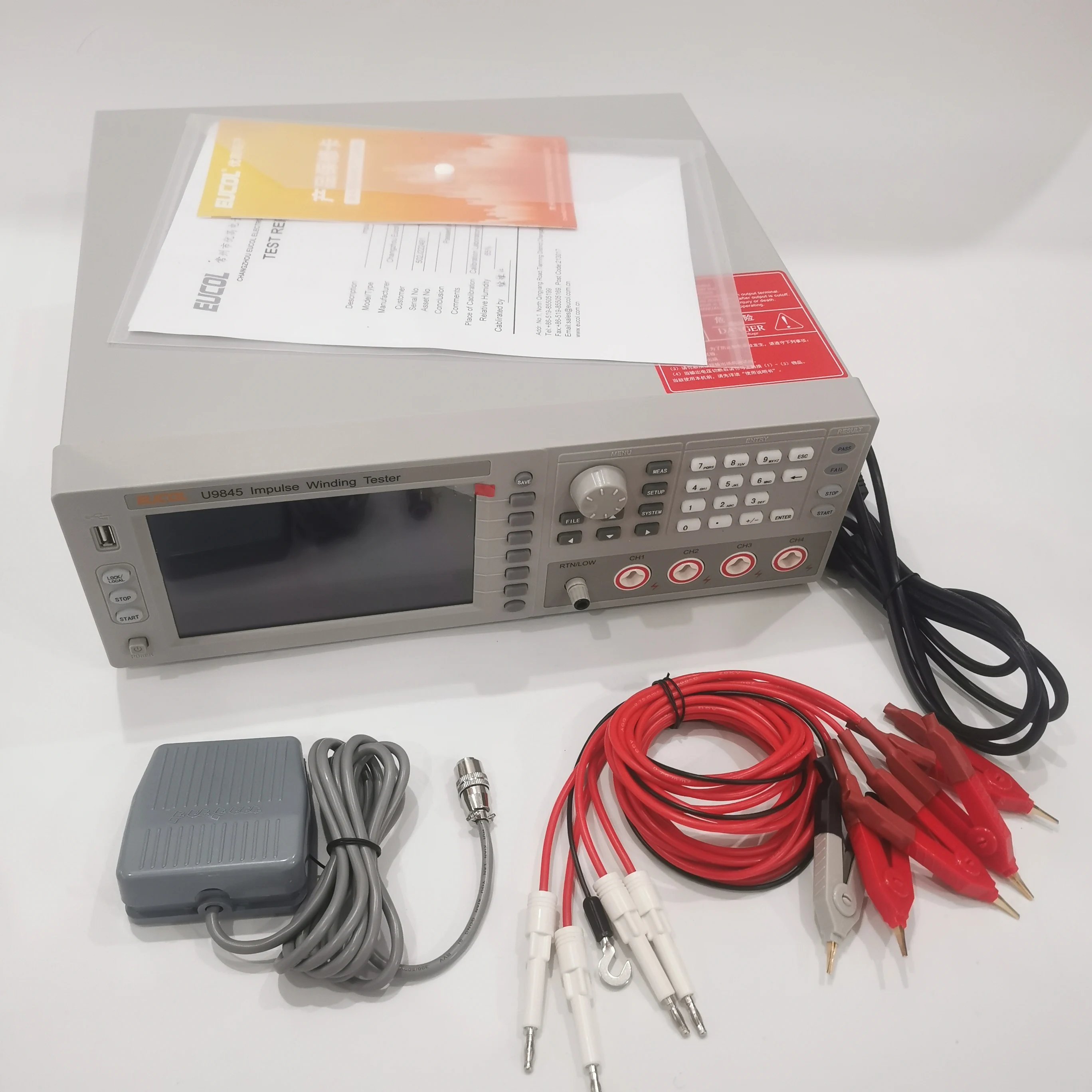 U9845 4 Channel Impulse Winding Tester 100-5000V 100Msps Coil Turn-to-Turn Tester for Motor Transformer Inductor Coil Test Machi detail image 1