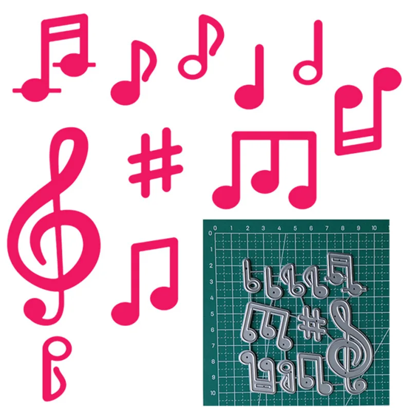 

Music Notation Metal Cut Dies Stencils for Scrapbooking Stamp/Photo Album Decorative Embossing DIY Paper Cards