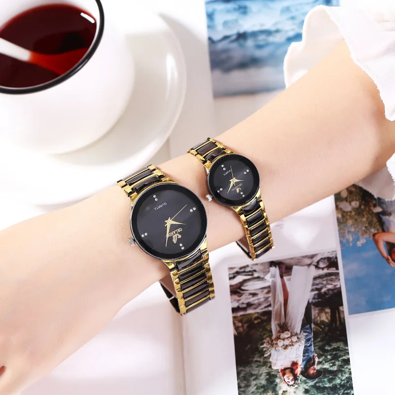 Couple watches Men Luxury Famous Brand Lover\'s Watch Women Casual Stainless Steel Watches For Women Relogio Feminino For Gifts