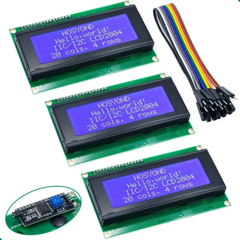 Módulo LCD 1602 I2C Pantalla Azul | 2 Líneas X 16 Caracteres | Compatible Con Arduino, Raspberry Pi | Voltaje 2.5-6V, Fácil Conexión