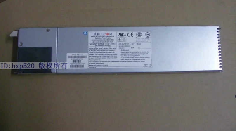 

Блок питания для сервера ABLECOM Ultra Micro PWS-981-1S, 980 Вт