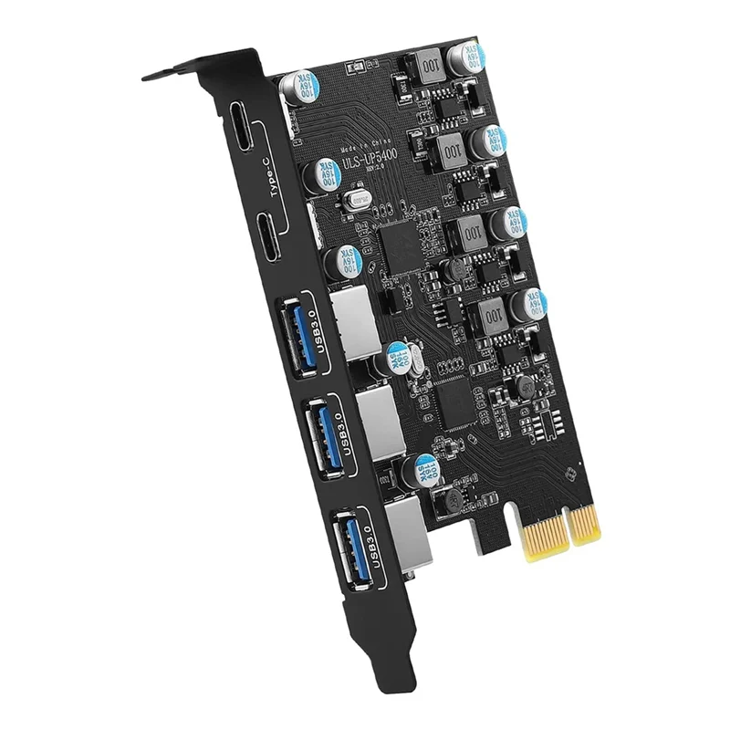 

Плата расширения PCI Express с 5 портами USB 3,0 для настольного ПК, PCIE адаптер для Windows 11/10/8/7 USB контроллера, переходные карты