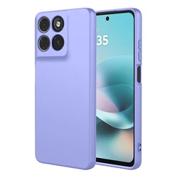 Flexible Liquid Silicone Protective Case - Colorful TPU Cover for Motorola Moto G47 (Purple)