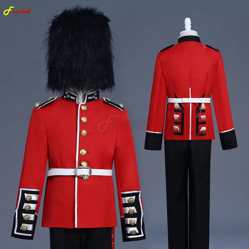 

Europe British Royal Guard Costume Child Queen's Guard Blazer with Pants Prince William Soldiers Halloween Cosplay Costume
