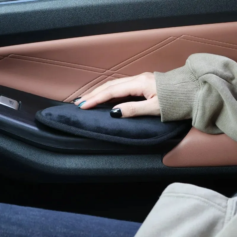 Car Plush Knee Pad Armrest Pad & Center Console Cushion Knee & Elbow for Driving Comfort Interior Protection Leg Protector Mat