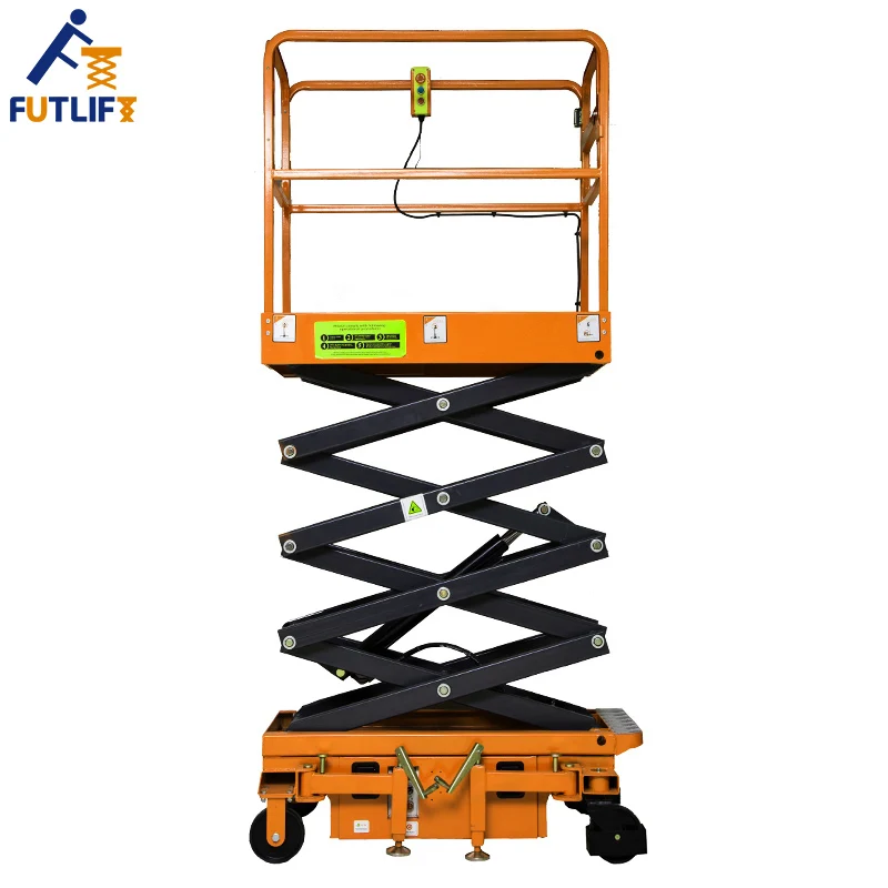 300kg 12ft Household Mobile One Man Lift Electric Mini Scissor Lift
