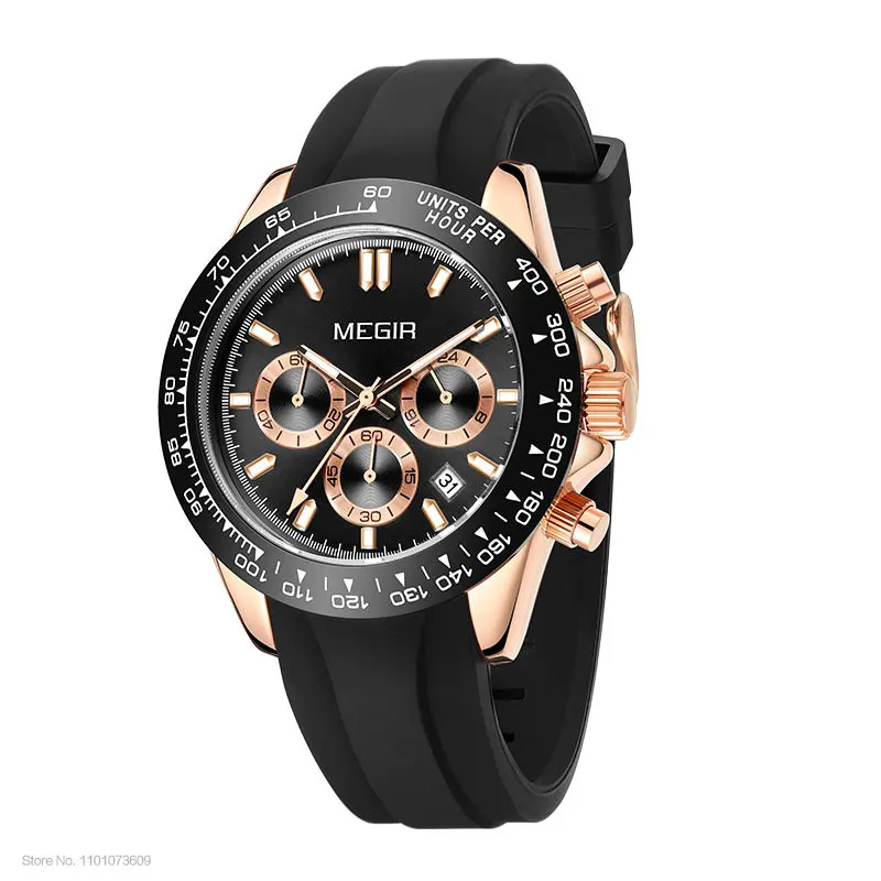 MEGIR Fashion Quartz Watches for Men Top Brand Luxury Chronograph