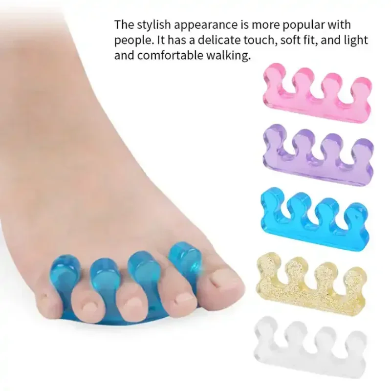 Nail Art Tools 2PCS Soft Silicone Manicure Pedicure Nails Finger Separator Flexible Finger Toe Spacer Separation Straighteners Tool