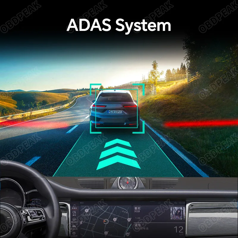 OBDPEAK A8 4CH 4K WIFI Dash Cam Rear View Mirror