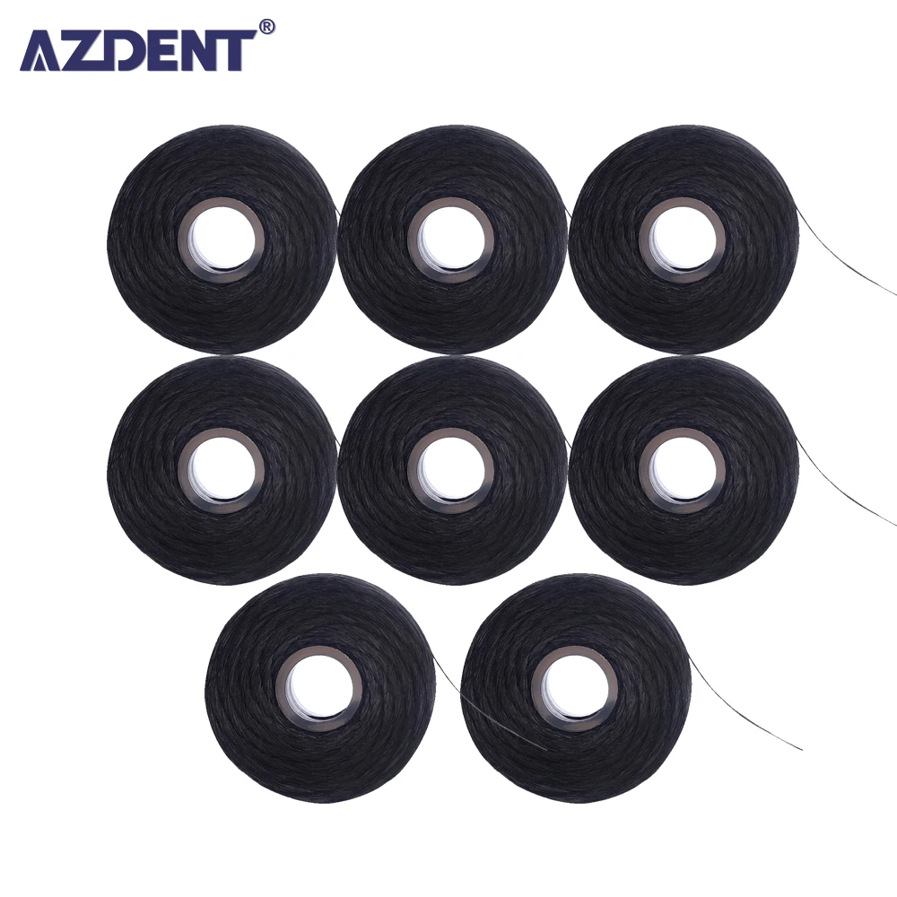 8 Rolls/Pack 50M Bamboo Charcoal Dental Flosser Built-In Spool String Toothpick Replacement Core Mint Flavor