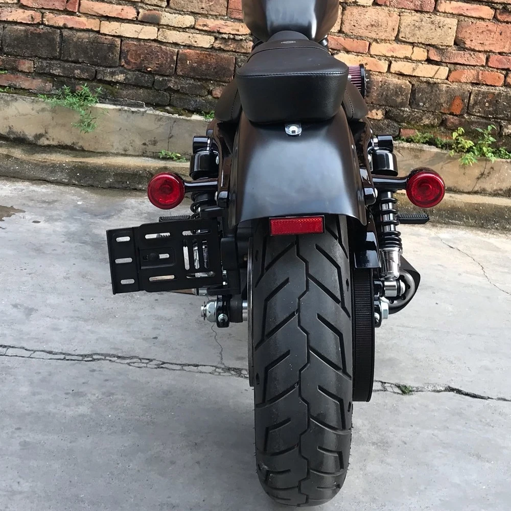 オートバイのサイドライセンスプレートホルダー、LED