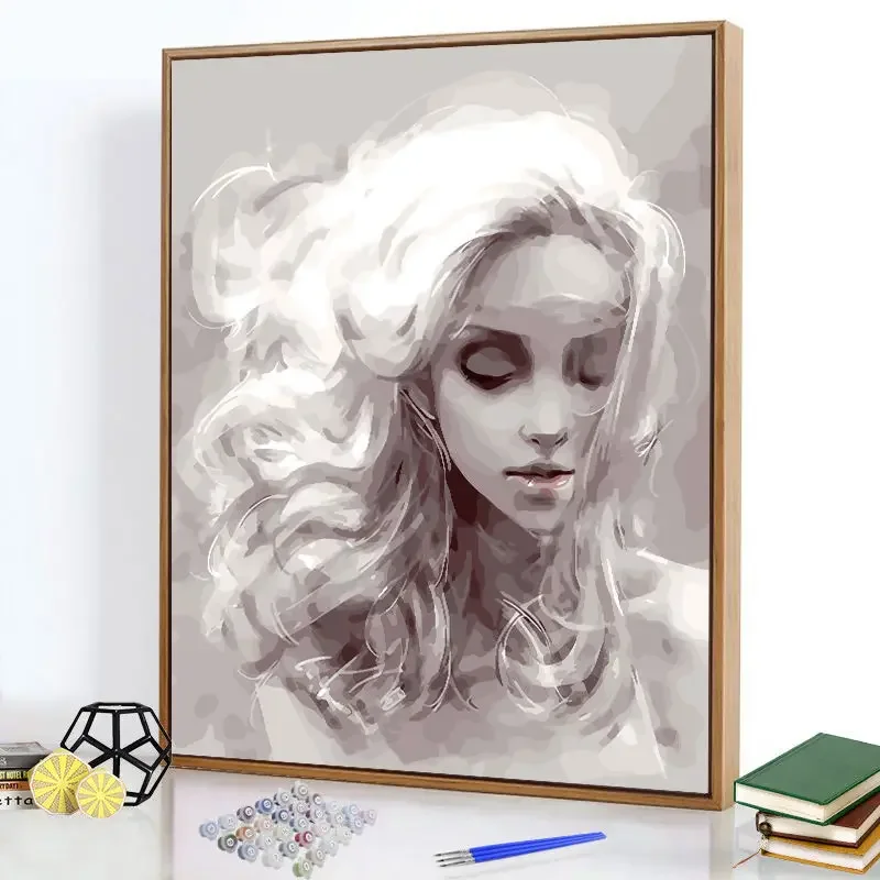 

00344-Tulip diy Цифровая акриловая Цветочная живопись взрыв ручная работа пейзаж живопись