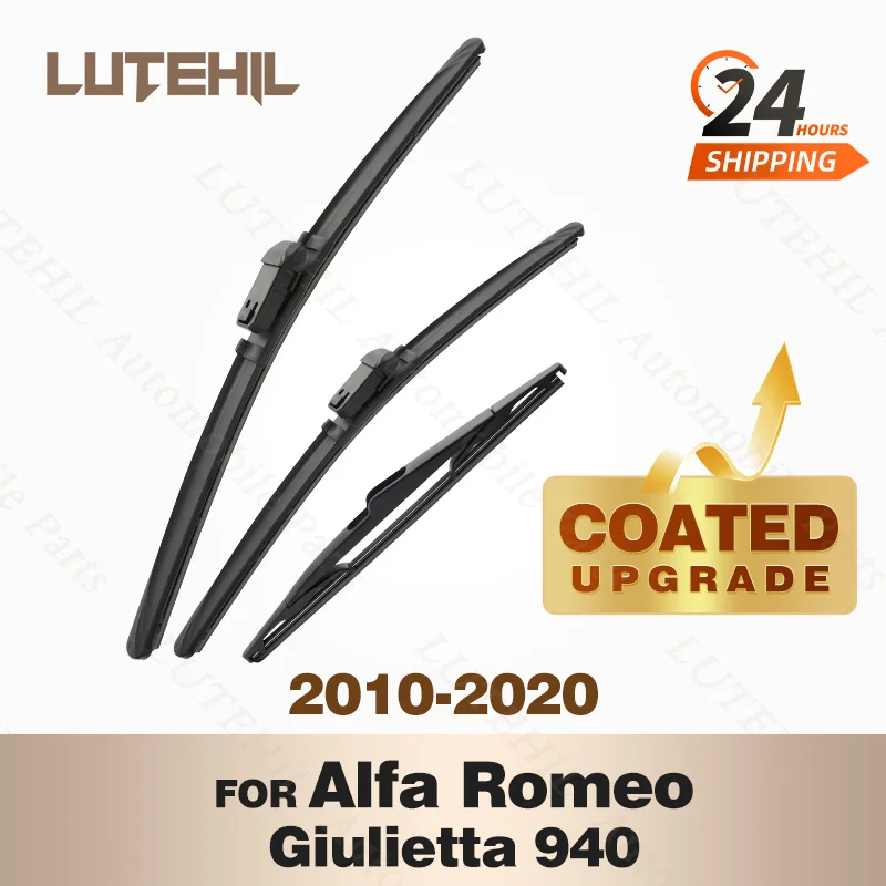 LUTEHIL's Silicone Front & Rear Wiper Set For Alfa Romeo Giulietta 940 2010 - 2020 2011 coated windshield wiper blade 241814