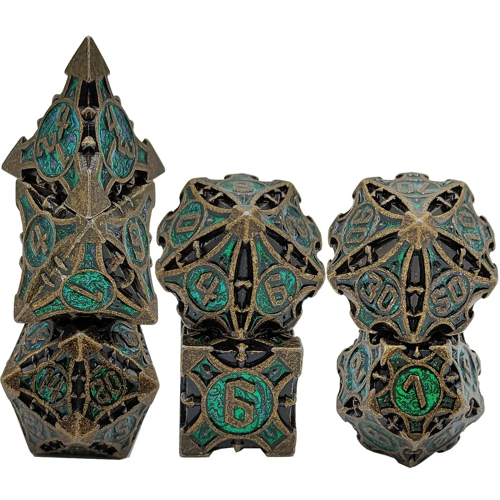 

7 шт., набор Металлических Кубиков для D & d DND D6 D8 D10 D12 D20
