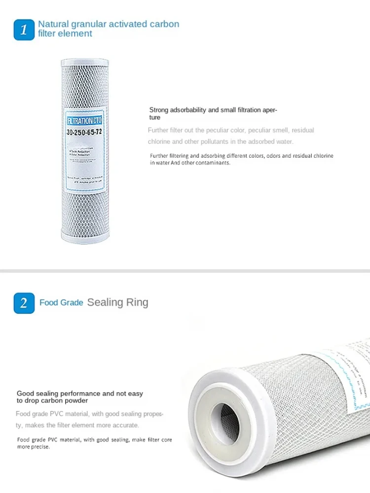 Description Picture 5 of item10 Inch CTO Carbon Block Water Filter Cartridge Replacement Compatible with Purification System for Drinking Water