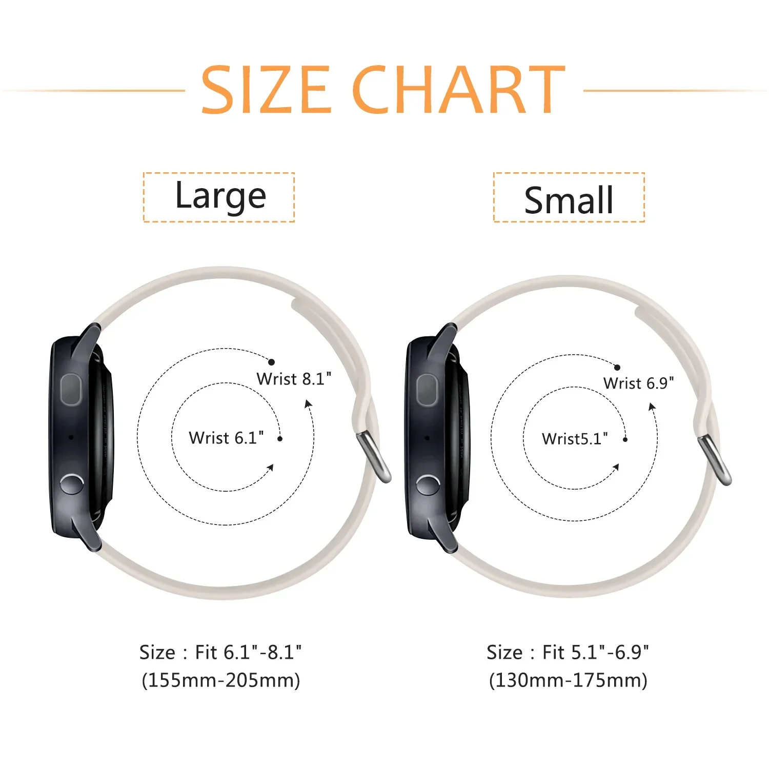 20mm Silicone Watch Strap - Universal Fit, Sporty Design