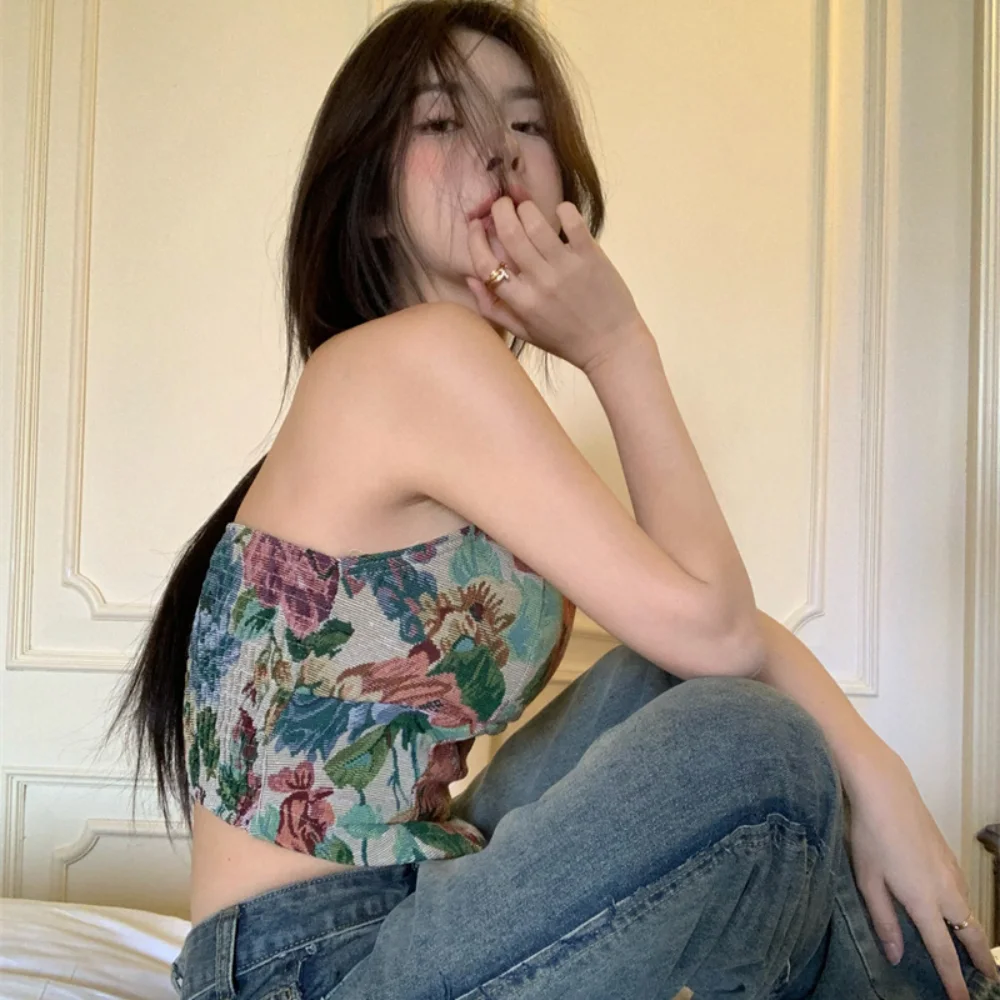 Polyester Summer Camisole Sleeveless Spice Girls Tube Top