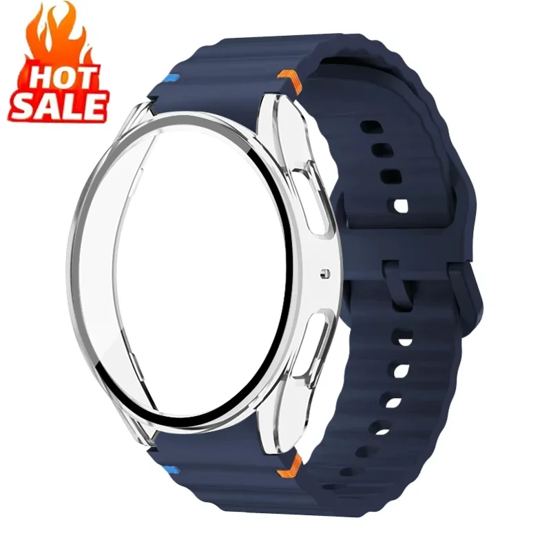 Dual Pack Protective Case and Strap with Tempered Glass and PC Bumper