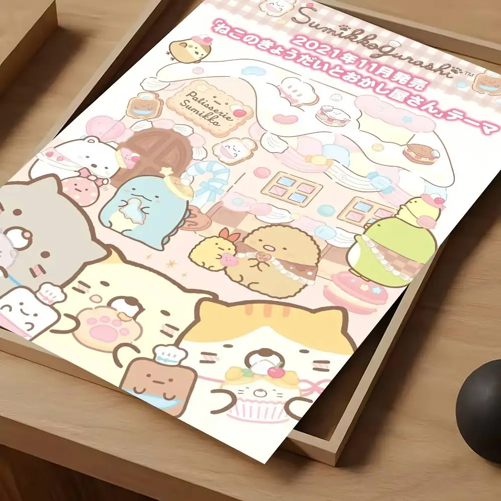 Anime S-Sumikko Gurashi Poster, wasserdicht, Vintage-Filmposter, hochwertiger Wandkunstdruck für Raumdekoration, Geschenk – Detail 8
