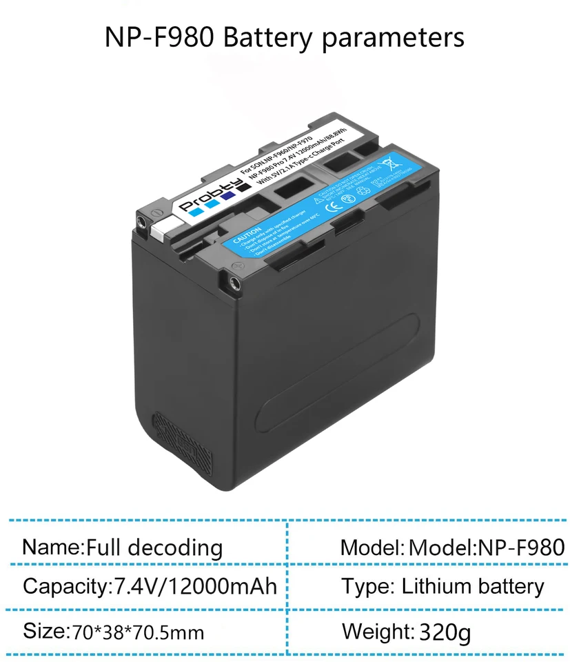 Nuova Batteria Ricaricabile NP-F770 Di Alta Qualità Ad Un Prezzo Basso - Foto 8