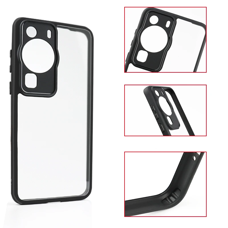 For Huawei P60 Pro Case Cover Huawei P60 Pro Capas Shockproof Bumper Transparent Colour Frame Clear Fundas Huawei P60 Pro P 60 5
