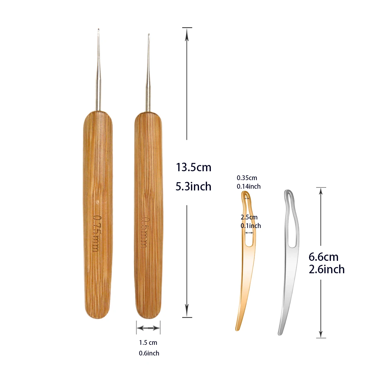 9 Pcs Bent Latch Hook Set Crochet Needle Dreadlocks Tool Knitting Crochet Hooks Hair Extensions Tool for Braid crochet hooks hair extensions tool