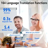 Smart AI translation glasses equipped with anti-blue light lenses, supporting real-time application translation in 164 languages - Image 2