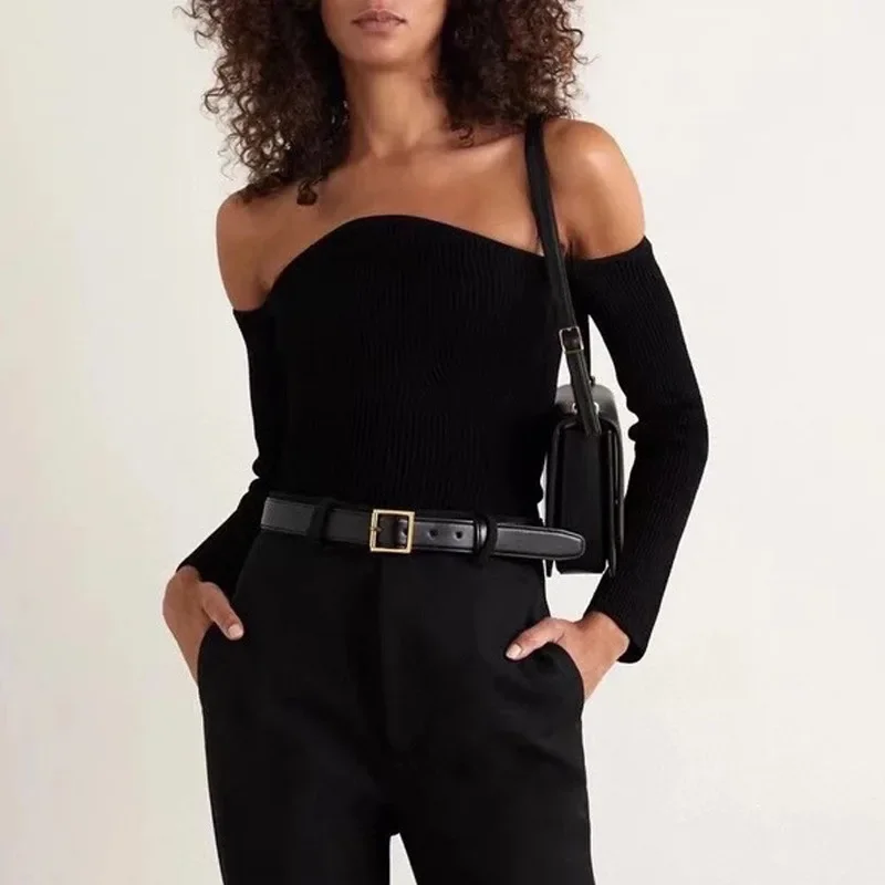 

Kha * Knitted Sweater Women's Autumn/Winter New Design Irregular Knitted Top