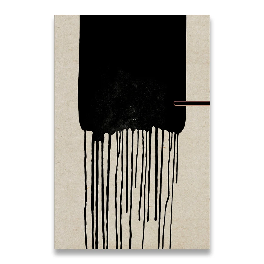 Minimalist Abstract Color Marks Canvas Wall Art