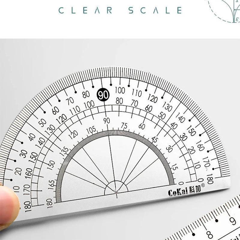 Compasses and Rulers 9-piece Set Kawaii Triangle Ruler Ruler Student Set Multi-functional Mathematical Drawing Compass