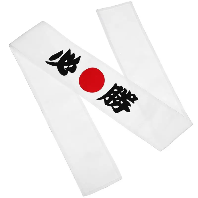 Description Picture 3 of itemWhite Headband Samurai Japan Japanese-Style Ninja Running Cloth Karate Accessory Man Sports Headband White Victory Headband