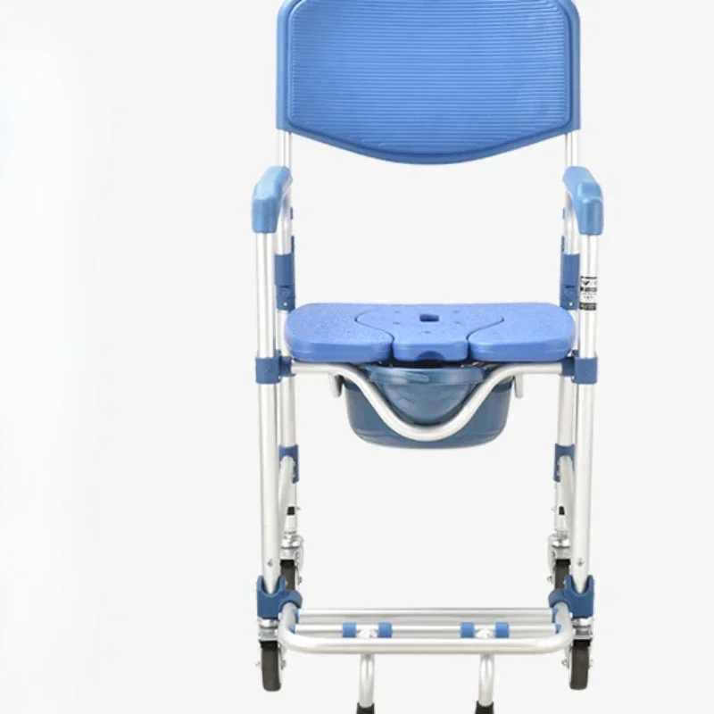 Mobile Bathing Toilet Rotatable Folding Seat Elderly Nursing Chair Disabled Wheelchair with Wheels Convenient Hygiene