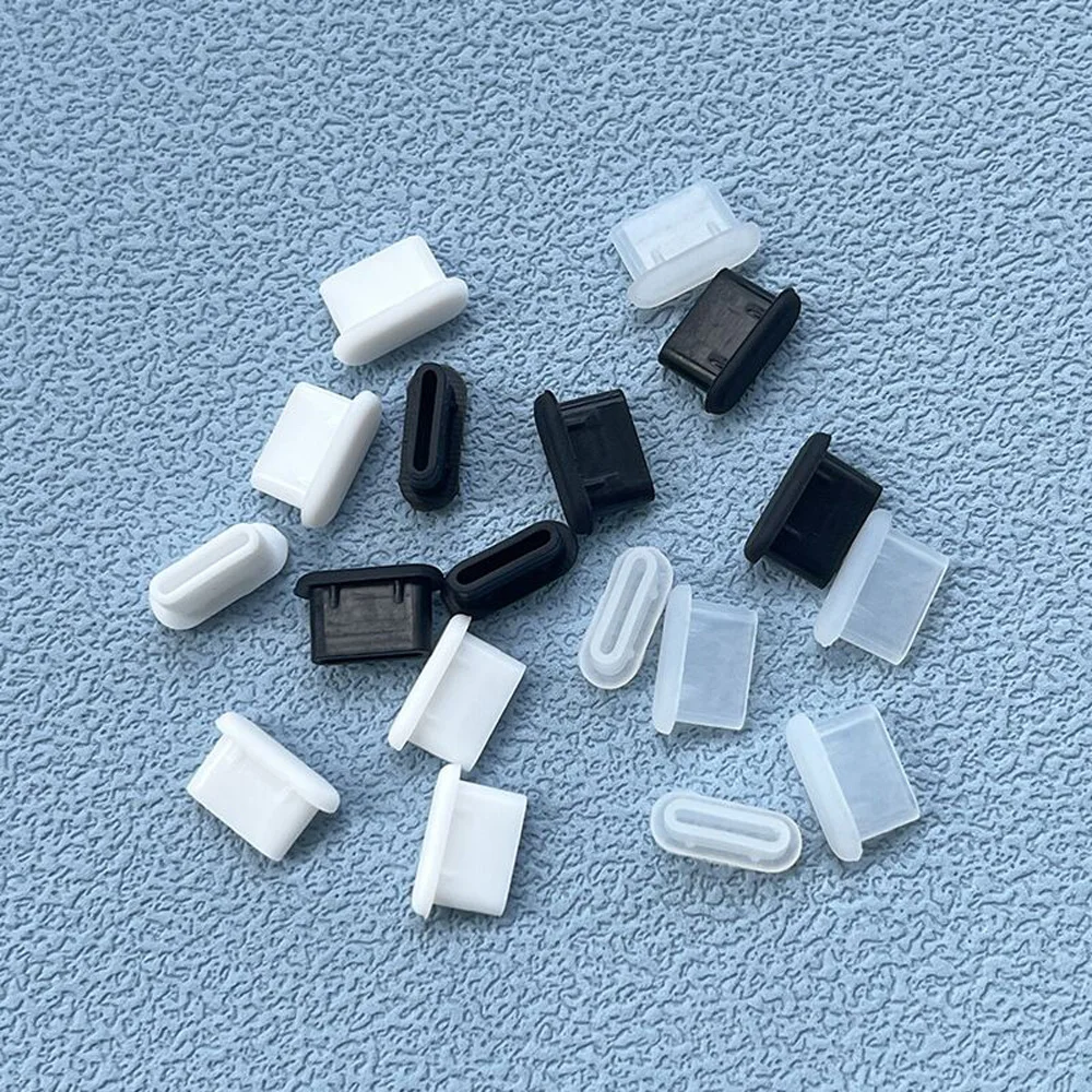 Phone dust plugs 10-50pcs Type-C dust plug USB charging port protector silicone for Samsung Huawei Xiaomi phone