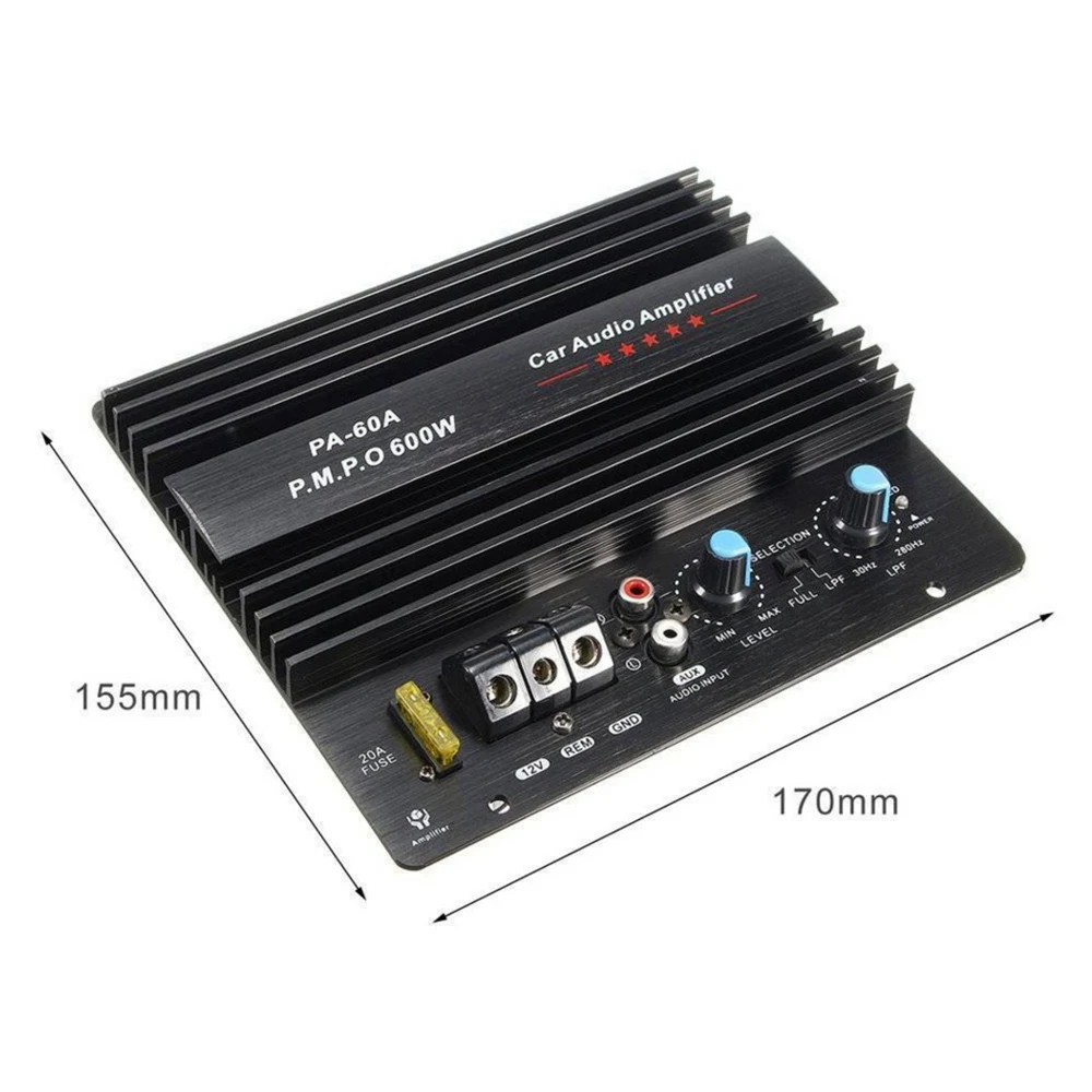 600W Amplifier Board 12V Car Audio Power Amplifier Board Lossless Subwoofer Bass