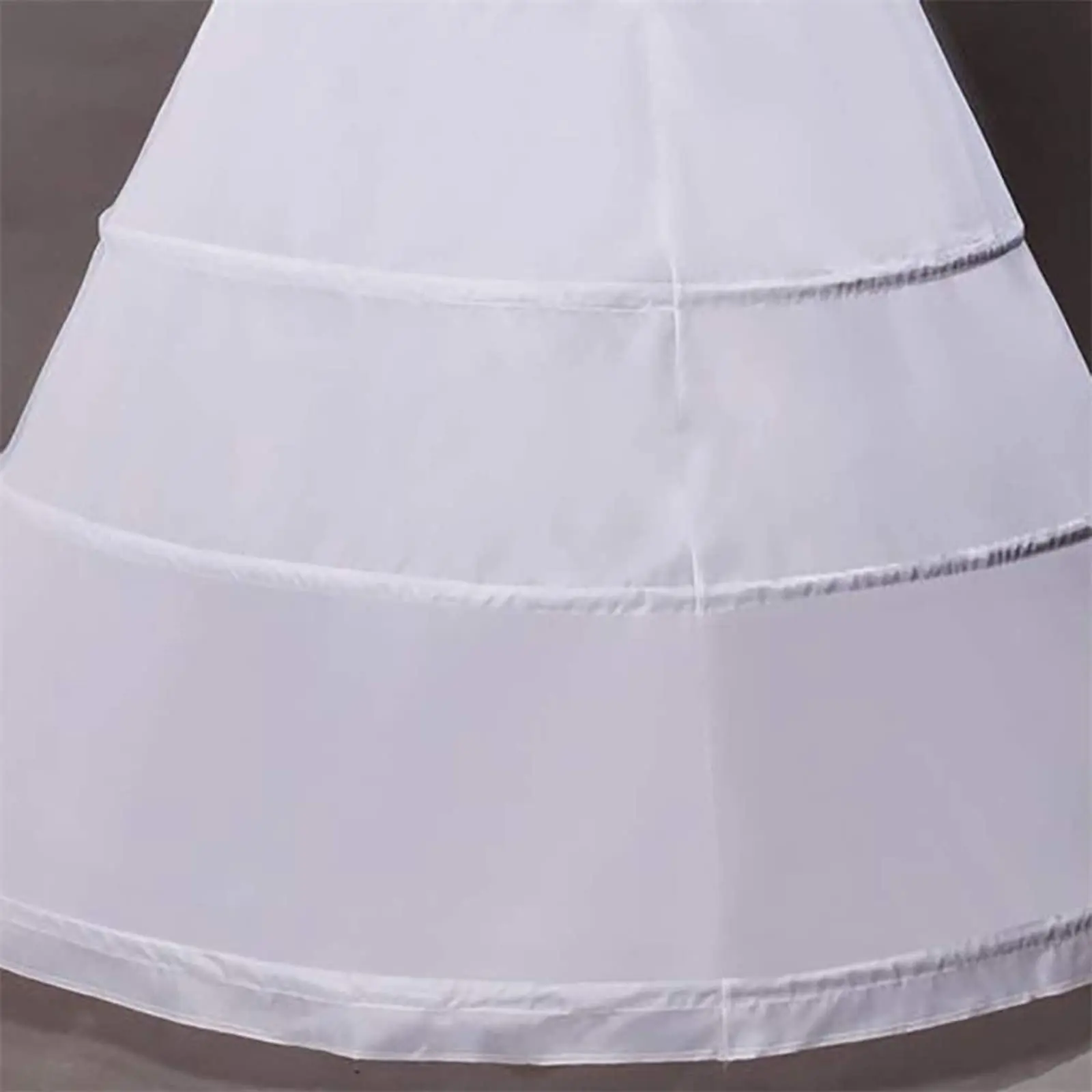

Women's with 4 Hoop A-Line Underskirt Crinoline Long Ball Gown Bridal Dress Wedding Petticoats White